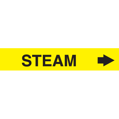 Seton Code™ Economy Self-Adhesive Pipe Markers - Steam