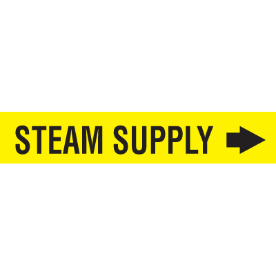 Seton Code™ Economy Self-Adhesive Pipe Markers - Steam Supply