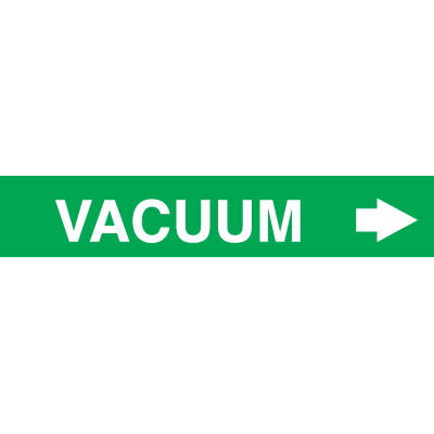 Seton Code™ Economy Self-Adhesive Pipe Markers - Vacuum