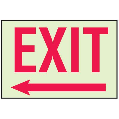 Luminous Path Marker Signs - Exit with Arrow Left