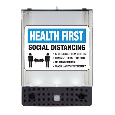 Seton Safety Sign Alerter Kit - Health First Social Distancing Sign