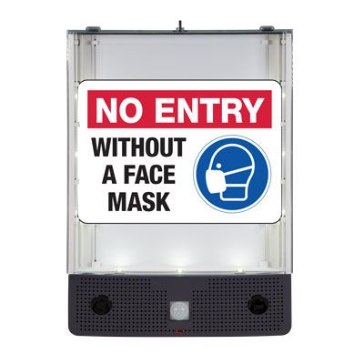Seton Safety Sign Alerter Kit - No Entry Without a Face Mask