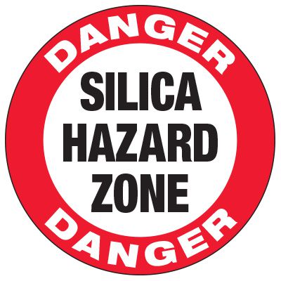 Silica Hazard Zone - Anti-Slip Floor Decals