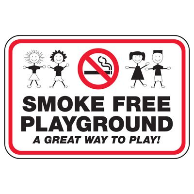 Smoke Free Playground - Playground Sign