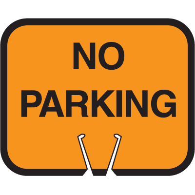 Snap-On Cone Sign - No Parking