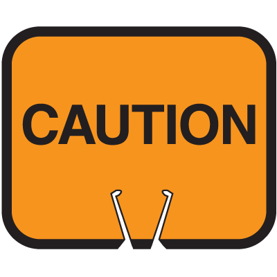 Arrow Sign Snap-On Cone Sign - Caution CAUT
