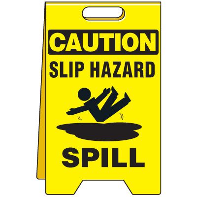 Spill Floor Stand - Caution Slip Hazard Spill