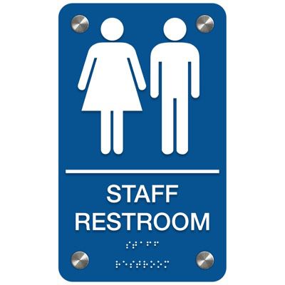Staff Restroom - Premium ADA Restroom Signs