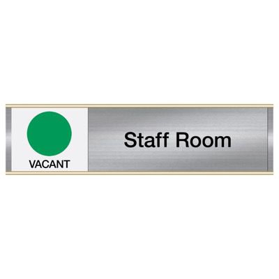 Staff Room-Vacant/Occupied - Engraved Facility Sliders