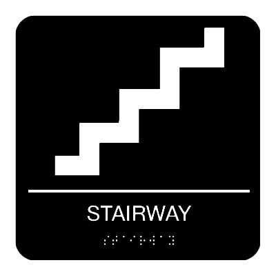 Stairway - Graphic Braille Signs
