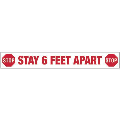 Stay 6 Feet Apart - Floor Marking Strips