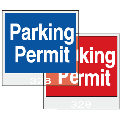 Windshield Decals Stock Parking Permit Tags