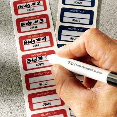 Stock Polyester Asset Labels
