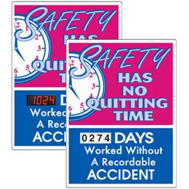 Stock Scoreboards - No Quitting No Recordable Accident