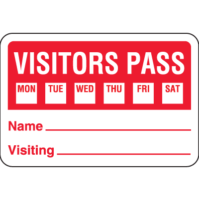 Stock Visitor Badges On A Roll