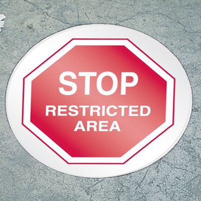 Stop Floor Marker - Restricted Area.