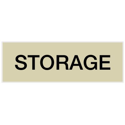 Storage - Engraved Standard Worded Signs