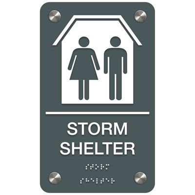 Storm Shelter - Premium ADA Facility Signs