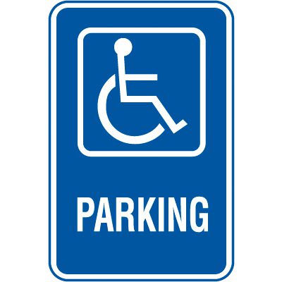 Symbol of Access Parking Signs - Parking (With Graphic)