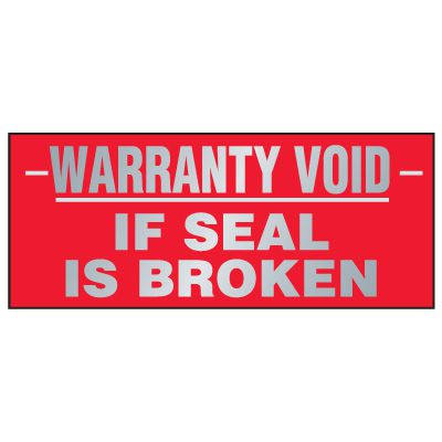 Tamper Evident Void Labels - Warranty Void