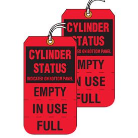 Tear-Off Jumbo Cylinder Status Tags