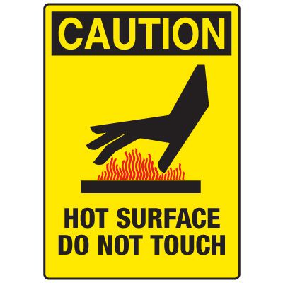 Caution Hot Surface Do Not Touch (with Graphic)