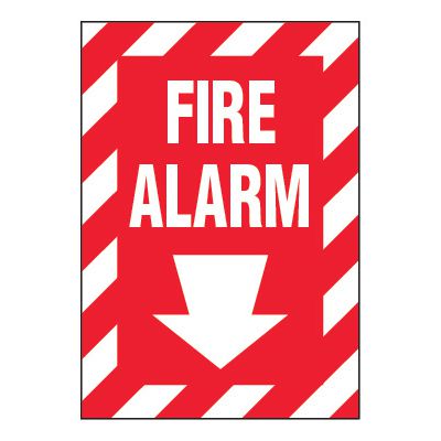ToughWash® Adhesive Signs - Fire Alarm