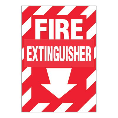 ToughWash® Adhesive Signs - Fire Extinguisher