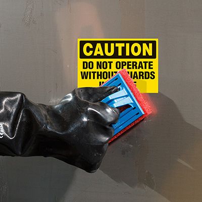 ToughWash® Labels - Caution Do Not Operate Without Guards