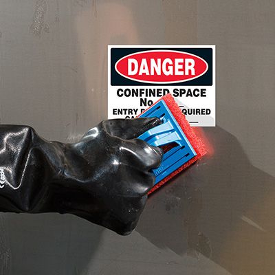 ToughWash® Labels - Danger Confined Space No.__