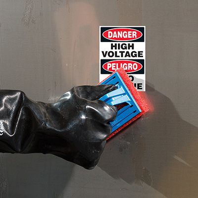 ToughWash® Labels - Danger High Voltage (English/Spanish)