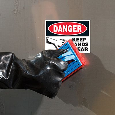 ToughWash® Labels - Danger Keep Hands Clear