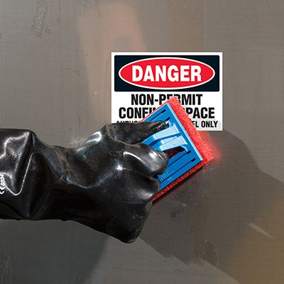 ToughWash® Labels - Danger Non-Permit Confined Space