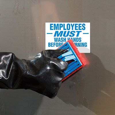 ToughWash® Labels - Employees Must Wash Hands