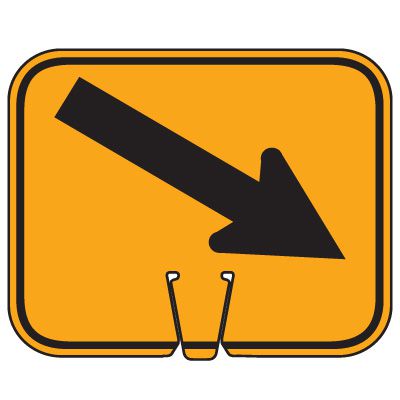 Traffic Cone Signs - Arrow Down Right