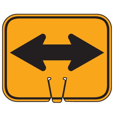 Traffic Cone Signs - Double Arrow
