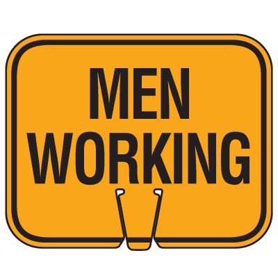 Traffic Cone Signs - Men Working