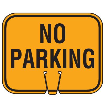 Traffic Cone Signs - No Parking