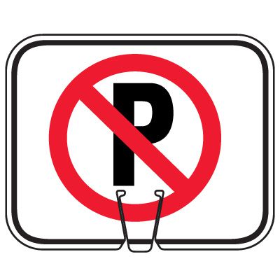 Traffic Cone Signs - No Parking Symbol