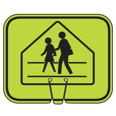 Arrow Sign Traffic Cone Signs - Pedestrian Crossing Symbol V-SCWK-R