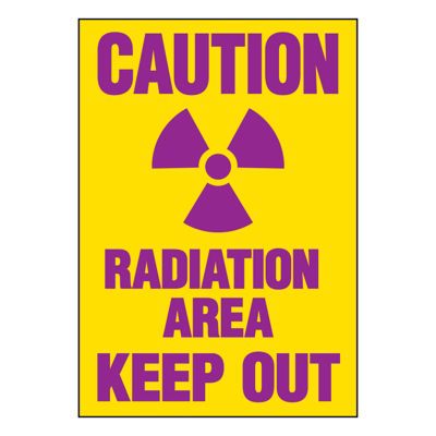 Ultra-Stick Signs - Caution Radiation Area