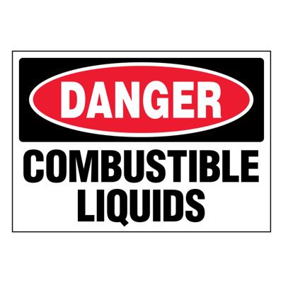 Ultra-Stick Signs - Danger Combustible Liquids