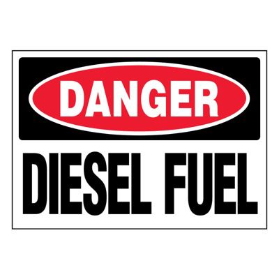 Ultra-Stick Signs - Danger Diesel Fuel