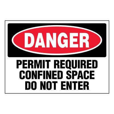 Ultra-Stick Signs - Danger Permit Required
