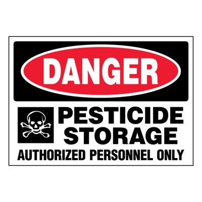 Ultra-Stick Signs - Danger Pesticide Storage