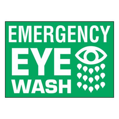 Ultra-Stick Signs - Emergency Eye Wash