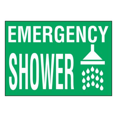 Ultra-Stick Signs - Emergency Shower