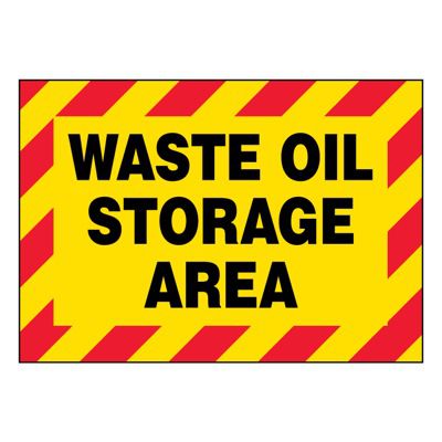 Ultra-Stick Signs - Waste Oil Storage