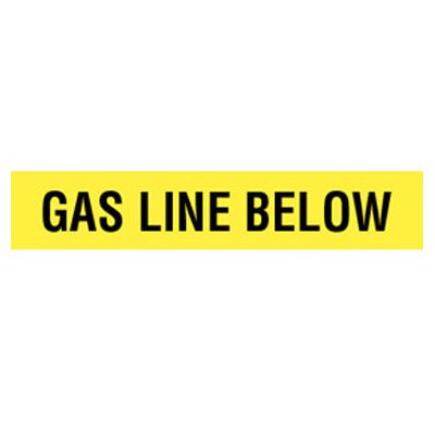 Underground Warning Tapes - Buried Gas Line Below