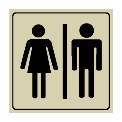 Unisex Bathroom Sign w/ Symbol